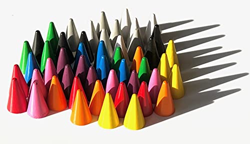 Spitzkegel klein - Größe 10/15 mm, Spielkegel/Hütchen für Brettspiele aus Holz und zum Basteln, Made in Germany (50 Stück, 10 Farben: Gelb, Orange, Rot, Rosa, Lila, Blau, Grün, Weiß, Schwarz, Grau) Spitzkegel klein - Größe 10/15 mm, Spielkegel/Hütchen für Brettspiele aus Holz und zum Basteln, Made in Germany (50 Stück, 10 Farben: Gelb, Orange, Rot, Rosa, Lila, Blau, Grün, Weiß, Schwarz, Grau) von Spieltz