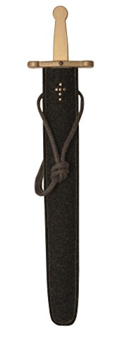 Stabiles Schwertset mit lackiertem Prunkschwert, 65 cm Länge und Schwert-Scheide aus Filz von V A H