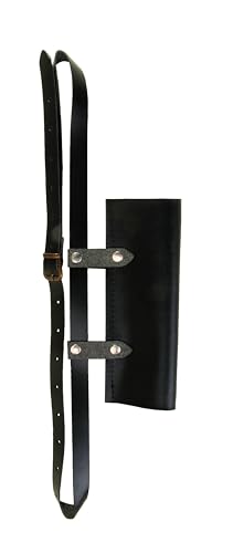 VAH - Stabiler Rückenhalter aus Echtleder für Holzschwerter ab 65cm Länge [Verstellbarer Tragegurt | Viele Details | Made in Germany] von Spielzeugmanufaktur VAH