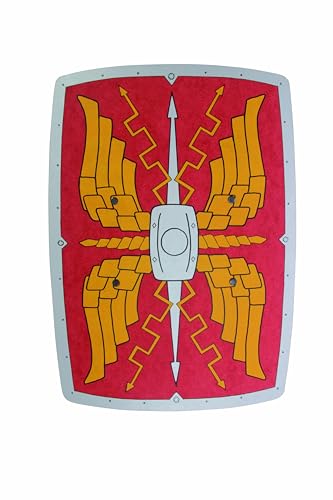 V A H - Stabiles, Robustes und gebogenes Holz-Römer-Schild für den Legionär Gladiator, Scutum Alexius [Geschichte spielend erleben | echtes Handwerk | Made in Germany] von V A H