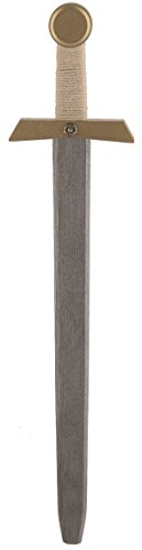 VAH - Stabiles, Robustes Holz-Ritter-Schwert - Schwert Excalibur prunk, Länge ca. 66cm [unbedenkliche Farben | Griffwicklung aus 100% Baumwolle | Echtes Handwerk | Made in Germany] von Spielzeugmanufaktur VAH