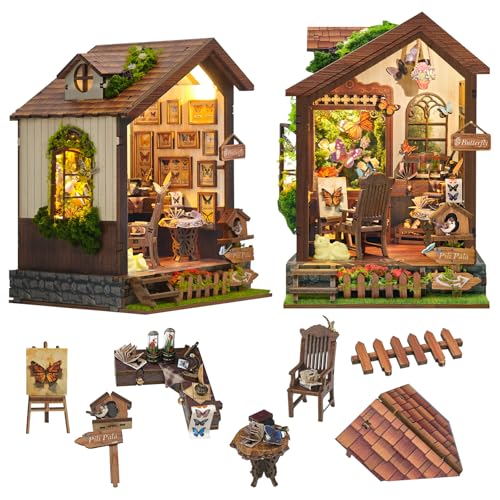 Spilay Book Nook Kit, DIY Miniatur Haus Puppenhaus Holz Möbel Set mit LED Lichter, Staubschutz, Schutzhülle Buchstützen Dekoration, Buchstützen Modellbau - Creative Kits-SQ60 Spilay Book Nook Kit, DIY Miniatur Haus Puppenhaus Holz Möbel Set mit LED Lichter, Staubschutz, Schutzhülle Buchstützen Dekoration, Buchstützen Modellbau - Creative Kits-SQ60 von Spilay