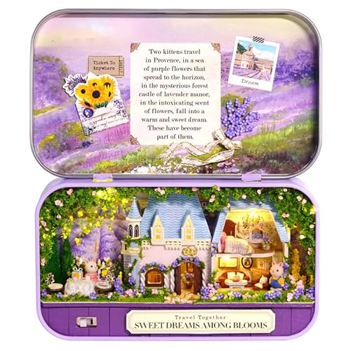 Spilay DIY Book Nook Kit, DIY Puppenhäuser Miniatur Haus Möbel Kit Mit LED-Licht,Schutzhülle und Spieluhr,3D Holzpuzzle Buchstütze Bücherregal Dekoration,Buchstützen Modell Build-Creativity Kit-DA-005 von Spilay