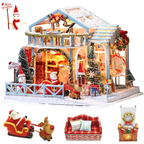 Spilay DIY Miniature House, Winziges Modellhaus für Erwachsene zum Bauen, Mini Haus Modellbausätze mit Staubschutzhülle und LED, Wohnkultur Geschenke für Familie und Freunde K058 von Spilay