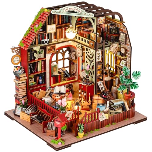 Spilay Miniatur Haus, DIY Puppenhaus-Bausatz mit Holzmöbeln mit Staubschutz & Spieluhr & LED, Geburtstag Weihnachten Handmade Gift (TSZH6801) von Spilay