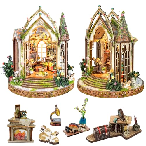 Spilay Puppenhaus-Miniatur mit Möbeln, Miniaturhaus-Set aus Holz (Dreamland Floral Studio) von Spilay