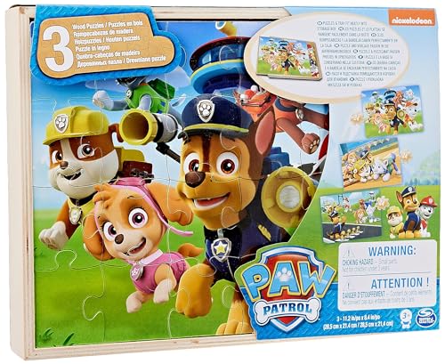 3 Holzpuzzles in Einer Holzbox - Puzzlemotive aus PAW Patrol: Der Kinofilm 3 Holzpuzzles in Einer Holzbox - Puzzlemotive aus PAW Patrol: Der Kinofilm von Spin Master Games