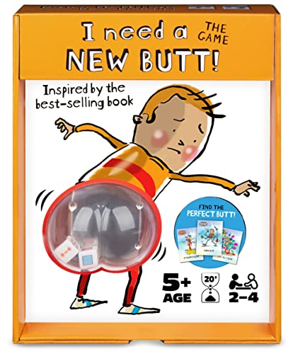 I Need a New Butt, The Game, Basierend auf dem Buch mit Butt Popper und Butt Cheek Tiles lustiges Spiel für Familien Spieleabend, für Kinder ab 5 Jahren von Spin Master Games