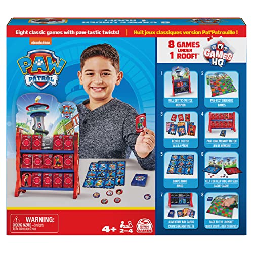 PAW PATROL, Spiele HQ Brettspiele für Kinder Checkers Tic Tac Toe Memory Match Bingo Go Fish Kartenspiele Spielzeug, für Kinder ab 4 Jahren PAW PATROL, Spiele HQ Brettspiele für Kinder Checkers Tic Tac Toe Memory Match Bingo Go Fish Kartenspiele Spielzeug, für Kinder ab 4 Jahren von Spin Master Games