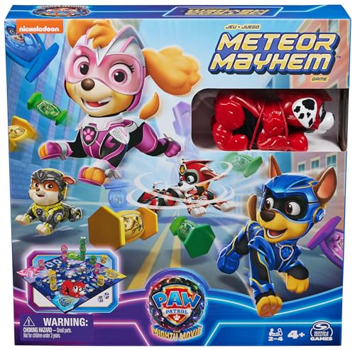 Paw Patrol: Der Mighty Kinofilm Meteor Mayhem-Spiel | Paw Patrol-Spielzeug | Kinderspielzeug | Geschenke für Kinder | Paw Patrol Kinofilm 2 | Kinderspiele von Spin Master Games