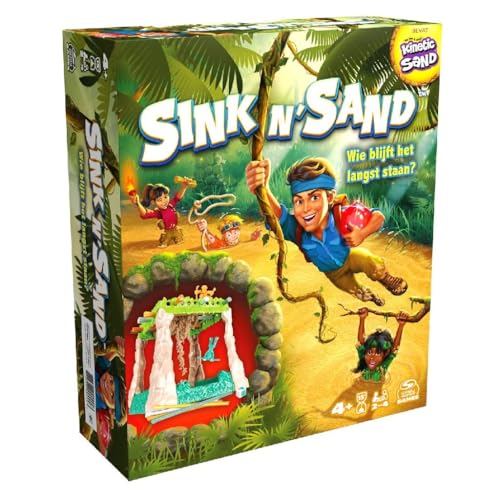 Sink N' Sand - Familienbrettspiel mit Kinetic Sand Treibsand - Niederländische Version von Spin Master Games