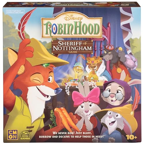 Spin Master Games, Disney Robin Hood Sheriff of Nottingham, Familien-Brettspiele, Disney-Brettspiele für Familiennacht, 3-5 Spieler, ab 10 Jahren von Spin Master Games