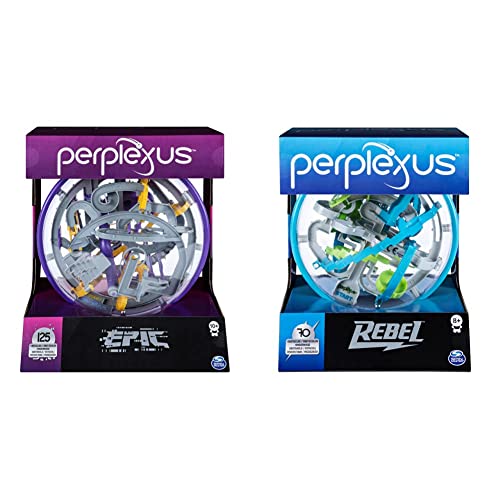 Spin Master Games 6053141 - Perplexus Epic, 3D-Labyrinth mit 125 Hindernissen & 6053147 - Perplexus Rebel, 3D-Labyrinth mit 70 Hindernissen von Spin Master