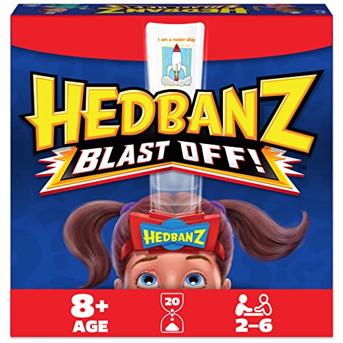 Spin Master Games 6061503 Game for and Kids Aged Over 6 Hedbanz Blastoff Spiel für Familien und Kinder ab 6 Jahren von Spin Master