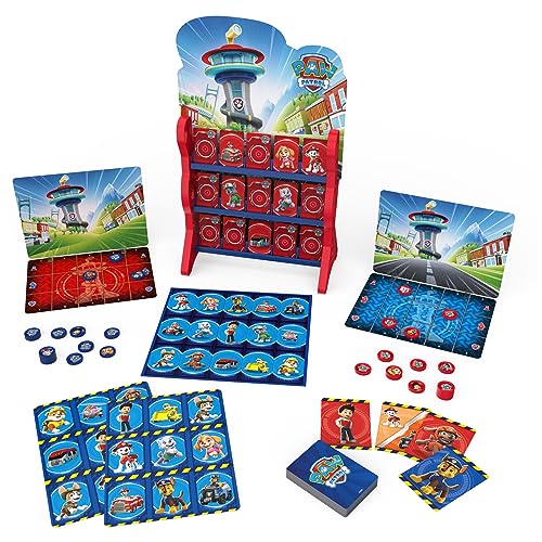 PAW PATROL, Spiele HQ Brettspiele für Kinder Checkers Tic Tac Toe Memory Match Bingo Go Fish Kartenspiele Spielzeug, für Kinder ab 4 Jahren von Spin Master Games