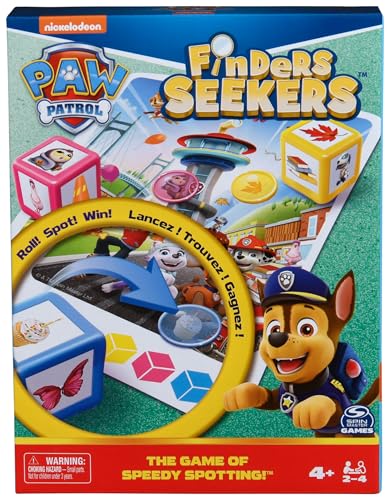 Paw Patrol Finders Seekers, Suchspiel, Paw Patrol-Spielzeug, Paw Patrol-Spiel für 2-4 Spieler ab 4 Jahren von Spin Master Games
