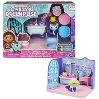 Gabby‘s Dollhouse Deluxe Raum, Primp and Pamper Bathroom, Badezimmer mit Meerkätzchen (engl. MerCat), Möbelstücken und thematischem Zubehör von Spin Master International B.V.