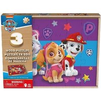 PAW Patrol Holzpuzzle-Sammlung, 3er Set mit stabiler Holzbox zur Aufbewahrung, 24-teilige Kinderpuzzles, Puzzle-Spaß für Vorschulkinder ab 3 Jahren von Spin Master International B.V.