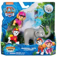PAW Patrol Jungle Pups – Hero Pups Figuren-Set mit 2 Hundefiguren (Marshall & Skye) und einer Elefanten-Figur mit Wurffunktion von Spin Master International B.V.