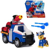 PAW Patrol Fire Rescue - Chases Rettungsfahrzeug mit Geschoss-Abwurf und Chase Hundefigur von Spin Master International S.a.r.l.