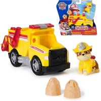 PAW Patrol Fire Rescue - Rubbles Rettungs-Truck mit Schaufel und Geschossen sowie Rubble Hundefigur von Spin Master International S.a.r.l.