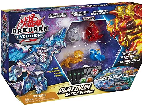 Bakugan Evolutions: Platinum Battle Bundle Saison 4 (4 Bakugan und 1 Arena aus Stoff) von Spin Master