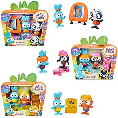 Brave Bunnies Basic Figuren Sets, 3er Packs, jeweils mit 1 Hasenfigur, 1 Tierfigur, 1 Zubehörteil, Malen, Skateboard oder Schatzsuche - online keine Vorauswahl der Variante möglich Brave Bunnies Basic Figuren Sets, 3er Packs, jeweils mit 1 Hasenfigur, 1 Tierfigur, 1 Zubehörteil, Malen, Skateboard oder Schatzsuche - online keine Vorauswahl der Variante möglich von Spin Master