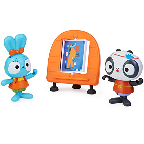 Brave Bunnies Painting Pack, Malen mit Boo Hase und Panda, mit 2 Actionfiguren und 1 Leinwand als Zubehör, Spielzeug für Kinder ab 3 Jahren, Basic Figuren Set von Spin Master