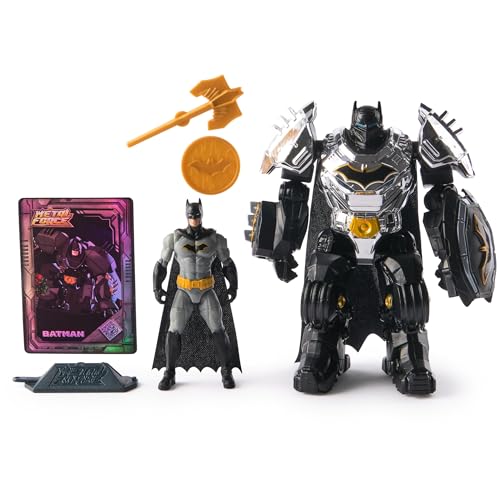 DC Comics, Metal Force Batman Actionfigur, 15,2 cm mit 10,2 cm Minifigur, eingebautem Blaster und Rüstungsanzug, Superhelden-Kinderspielzeug für Jungen und Mädchen ab 4 Jahren DC Comics, Metal Force Batman Actionfigur, 15,2 cm mit 10,2 cm Minifigur, eingebautem Blaster und Rüstungsanzug, Superhelden-Kinderspielzeug für Jungen und Mädchen ab 4 Jahren von Spin Master