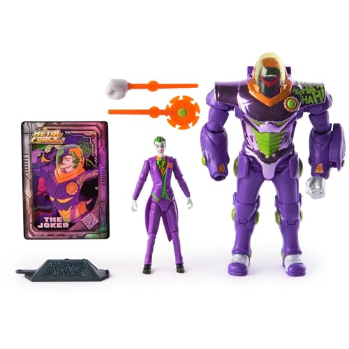 DC Comics, Metal Force The Joker Actionfigur, 15,2 cm mit 10,2 cm Minifigur, eingebautem Blaster und Rüstungsanzug, Superhelden-Kinderspielzeug für Jungen und Mädchen ab 4 Jahren DC Comics, Metal Force The Joker Actionfigur, 15,2 cm mit 10,2 cm Minifigur, eingebautem Blaster und Rüstungsanzug, Superhelden-Kinderspielzeug für Jungen und Mädchen ab 4 Jahren von Spin Master