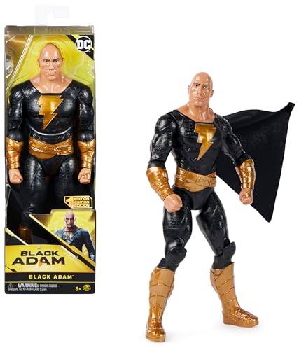 DC Comics Black Adam 30cm Black Adam-Actionfigur mit Stoffumhang zum Kinofilm von DC