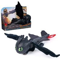 Drachenzähmen leicht gemacht - Plüsch-Drache Ohnezahn mit Gleit- und Grifffunktion, 30 cm lang von Spin Master