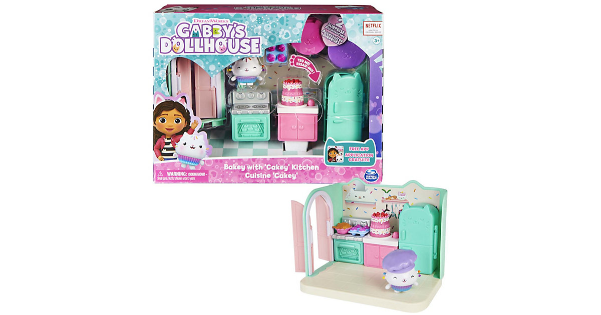 Gabby‘s Dollhouse, Bakey with Cakey, Küche mit Kuchi Katzenfigur und 3 Zubehörteilen, 3 Möbelstücken und 2 Überraschungsboxen, geeignet Kinder ab 3 Jahren mehrfarbig Kinder Gabby‘s Dollhouse, Bakey with Cakey, Küche mit Kuchi Katzenfigur und 3 Zubehörteilen, 3 Möbelstücken und 2 Überraschungsboxen, geeignet Kinder ab 3 Jahren mehrfarbig Kinder von Spin Master