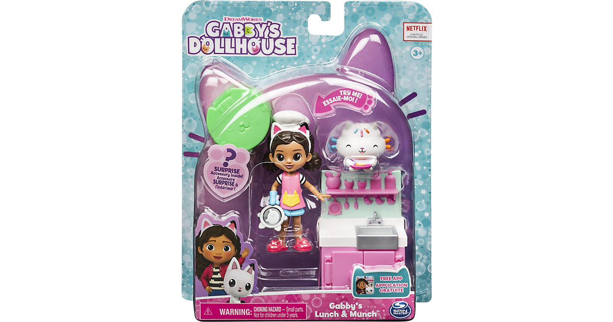 Gabby’s Dollhouse Cat-tivity Set, Lunch and Munch – Küchen Set mit Gabby und Kuchi mit einem Möbelstück, Zubehörteil und Überraschungsbox, geeignet Kinder ab 3 Jahren mehrfarbig Kinder Gabby’s Dollhouse Cat-tivity Set, Lunch and Munch – Küchen Set mit Gabby und Kuchi mit einem Möbelstück, Zubehörteil und Überraschungsbox, geeignet Kinder ab 3 Jahren mehrfarbig Kinder von Spin Master