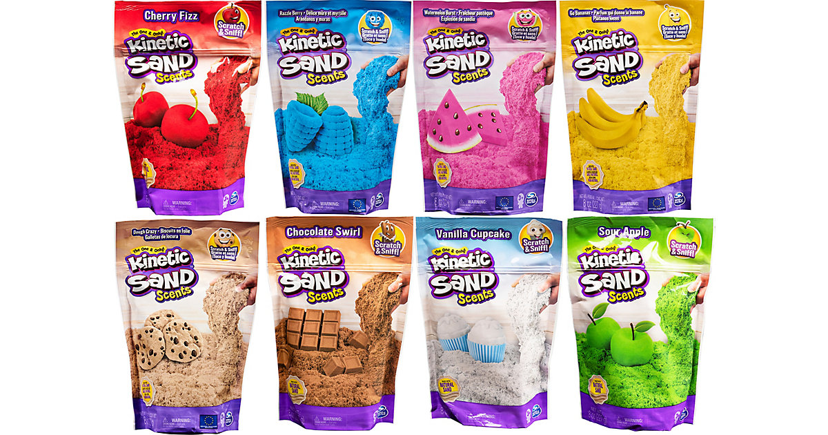 Kinetic Sand Kinetic Duft Sand zum Kneten und Formen, 226 g, unterschiedliche Varianten mehrfarbig Kinetic Sand Kinetic Duft Sand zum Kneten und Formen, 226 g, unterschiedliche Varianten mehrfarbig von Spin Master