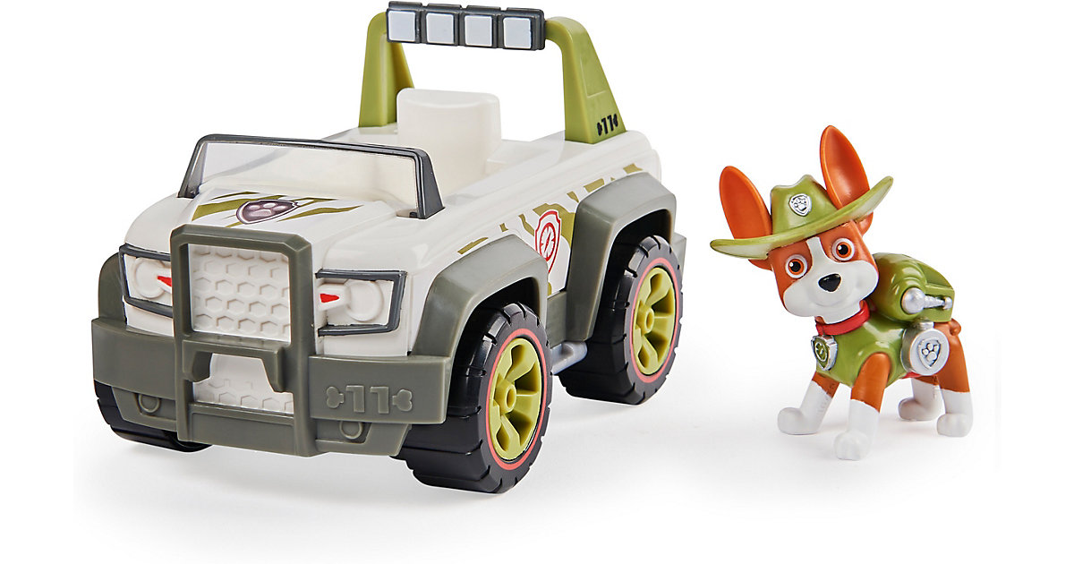 PAW Patrol Dschungel-Fahrzeug mit Tracker-Figur (Basic Vehicle/Basis Fahrzeug) mehrfarbig Modell 2 PAW Patrol Dschungel-Fahrzeug mit Tracker-Figur (Basic Vehicle/Basis Fahrzeug) mehrfarbig Modell 2 von Spin Master