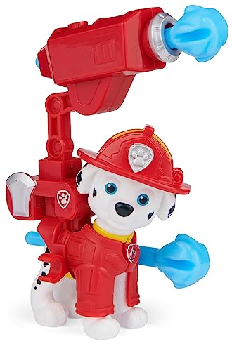 Paw Patrol 6060757, Movie Collectible Action with Clip-on Backpack 2 Projectiles, Kids' Toys for Ages 3 and up, Marshall-Figur von PAW PATROL