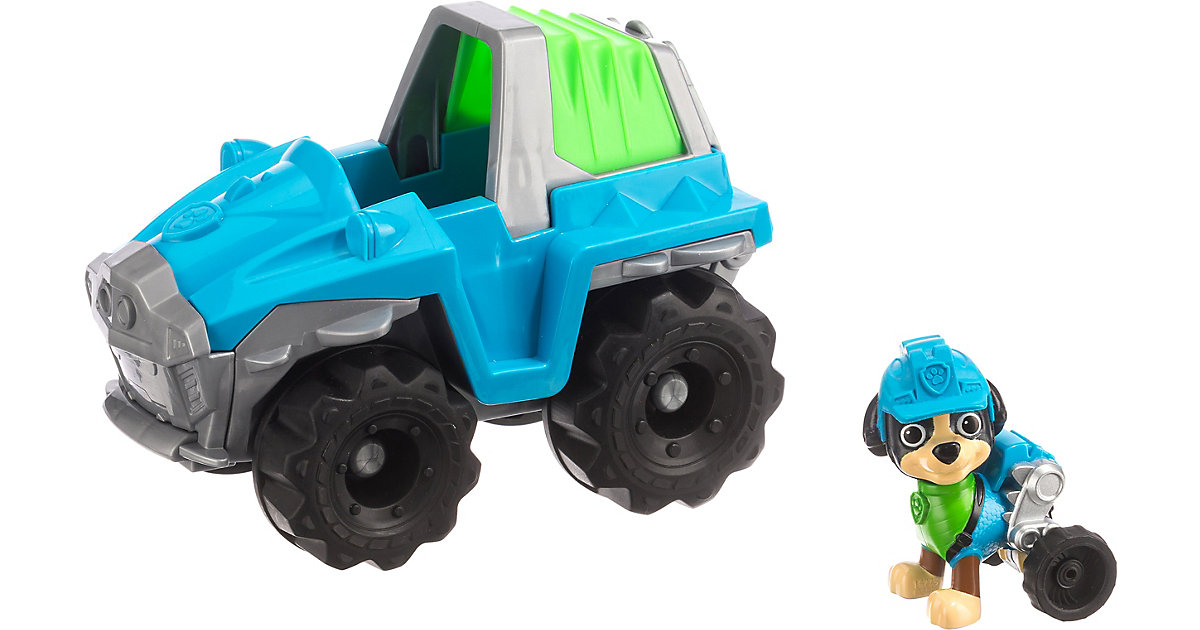 PAW Patrol Dino Rescue Fahrzeug mit Rex-Figur (Basic Vehicle/Basis Fahrzeug blau/grün von Spin Master