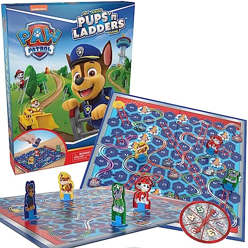 Paw Patrol Pups 'n Ladders Puppies Snakes and Ladders Family Social Board Game für Kinder. von Spin Master