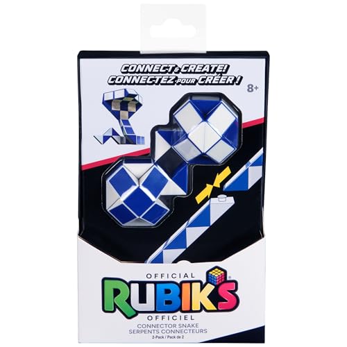 Rubik's Steckerschlange, 2er-Pack Würfel, 3D-Puzzle-Spiel, Stressabbau, Fidget-Spielzeug, Aktivitätswürfel, Reise-Spiel, Geschenkidee, für Erwachsene und Kinder ab 8 Jahren von Rubik's