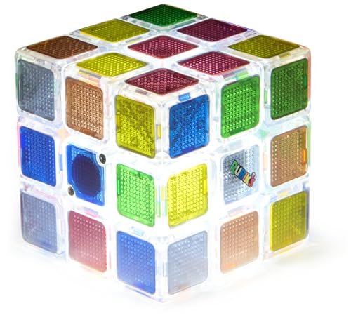 Rubik's Pulse 3x3 Zauberwürfel, pulsierend-leuchtender Zauberwürfel mit integriertem 60-Sekunden-Timer, hochwertige Verarbeitung, für Einsteiger und Profis, ab 8 Jahren von Spin Master