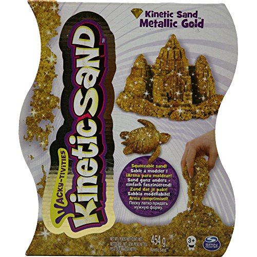 Spin Master 6026411 - Kinetic Sand - Metals 'n Minerals Sand (silver/gold) 453 g von RANGS JAPAN