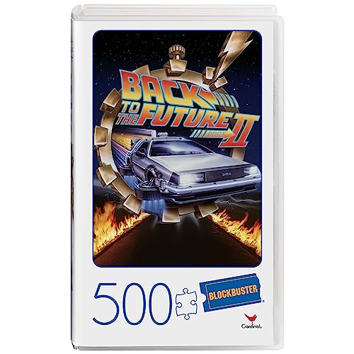 Back to The Future II Movie 500 Teile Puzzle im Kunststoff Retro Blockbuster VHS Videokoffer von Spin Master