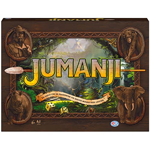 Verlag Giochi , Jumanji Das Spiel, das Klassische Abenteuer-Brettspiel für Familien und Kinder ab 8 Jahren, (Sprache: Italienisch) von Spin Master Games