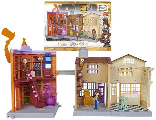 Wizarding World Harry Potter - Diagon Alley (Winkelgasse) Spielset mit Licht und Sound sowie 2 Sammelfiguren, Spielzeug für Kinder ab 5 Jahren, Fanartikel von Wizarding World