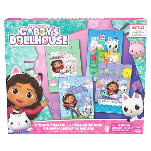 Gabby's Puppenhaus - 4er Pack Holzpuzzle: 12, 16, 20 und 24 Teile von Spin Master