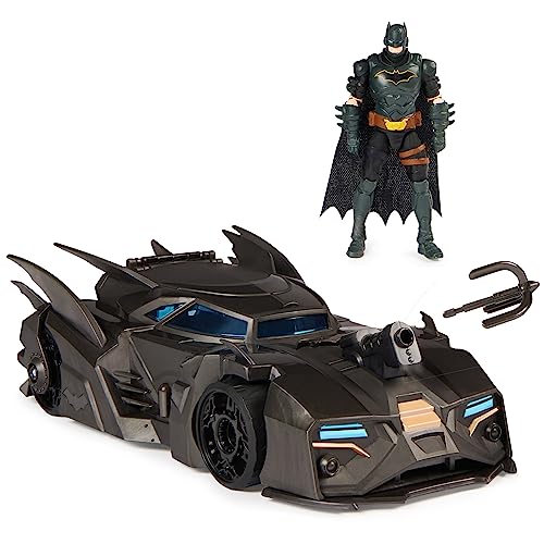 DC Comics Batman Offroad Batmobile mit Fanghaken-Katapult und Gitter-Zelle im Heck, inkl. 10-cm Batman Figur, für Superheldenfans ab 4 Jahren von DC Comics