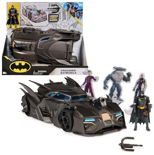 DC Comics Batman Offroad Batmobile mit Fanghaken-Katapult und Gitter-Zelle im Heck, inkl. 10-cm Batman Figur, für Superheldenfans ab 4 Jahren von DC Comics