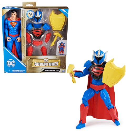 DC Comics Superman Man of Steel Action-Figur, 30 cm, voll bewegliche Figur mit 9 Ausrüstungsteilen für spannendes Rollenspiel, Spielzeug für Kinder ab 4 Jahren von Spin Master