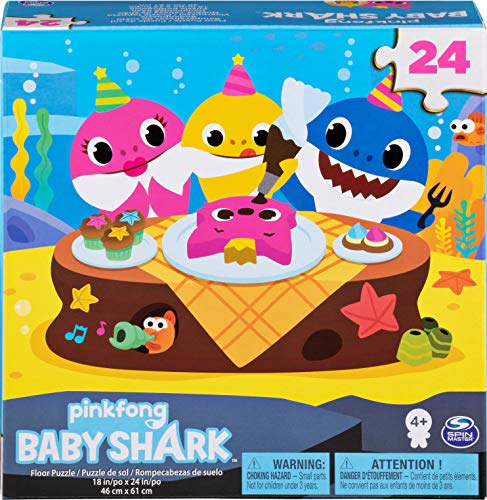 Spin Master Games 6053614 24pc Floor Puzzle Pinkfong Baby Shark Bodenpuzzle, 24 Teile, Mehrfarbig von Spin Master